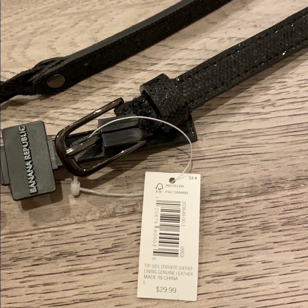 Banana Republic sparkly black belt L